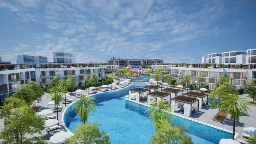 211 Second floor Building 6 main pool + 76 m2 special roof